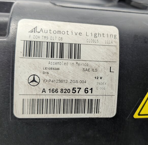 Thumbnail 11: 13-16 MERCEDES GL CLASS (X166) FRONT LEFT DRIVER XENON HID HEADLIGHT LIGHT LAMP