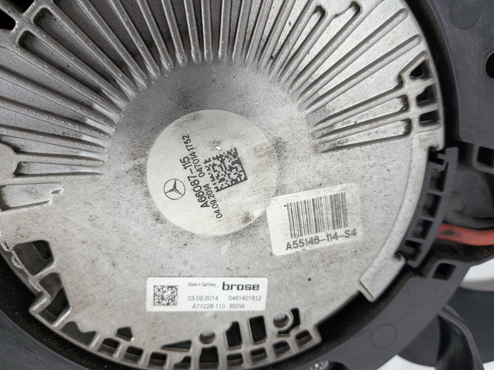 Thumbnail 6: 2013-2019 MERCEDES GL GLE ML CLASS (W166 X166) FRONT RADIATOR COOLING FAN MOTOR