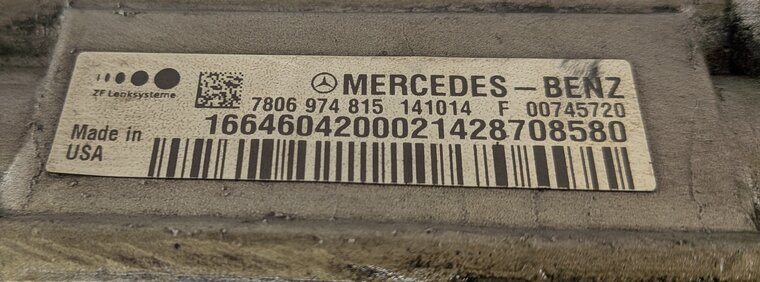 Thumbnail 7: 2013-2016 MERCEDES GL ML CLASS W166 X166) POWER STEERING GEAR RACK & PINION