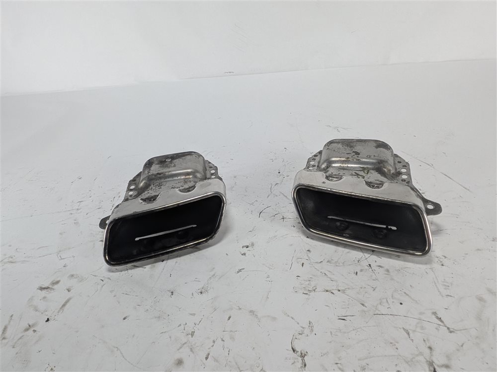 13-19 MERCEDES GL GLS ML (X166) 4.6L REAR LEFT & RIGHT MUFFLER EXHAUST TIP SET 2