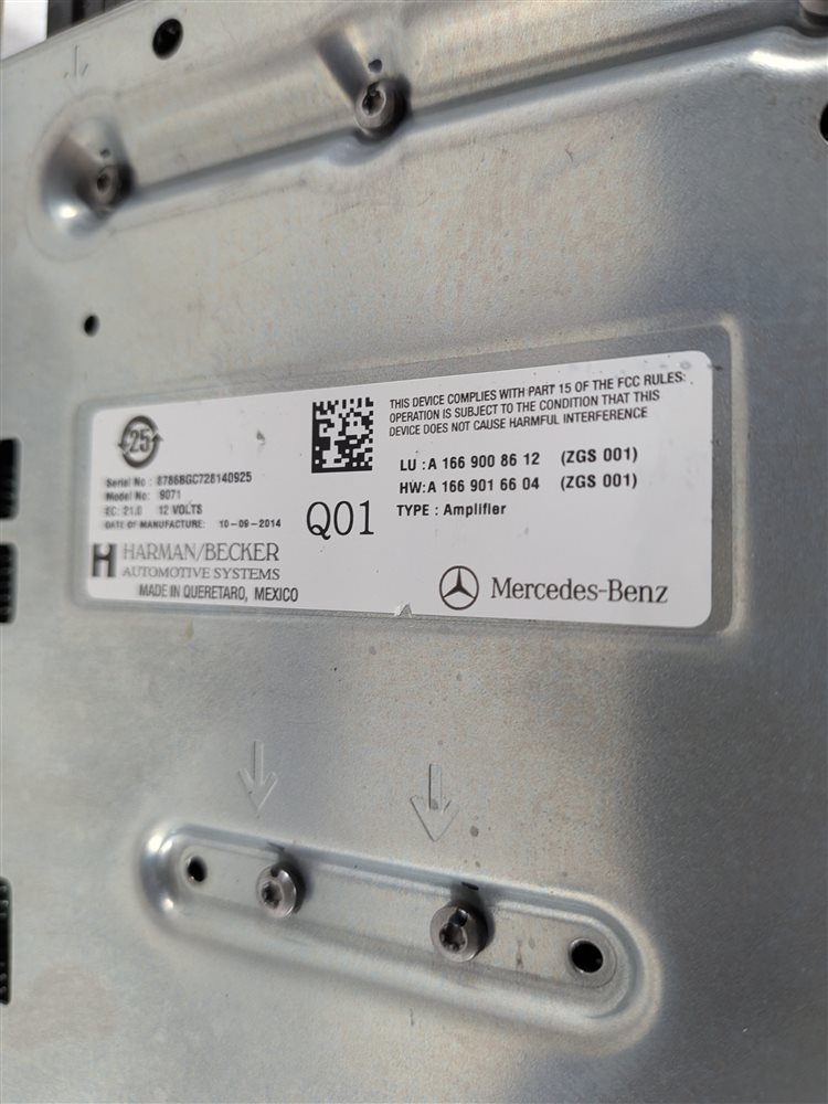 Thumbnail 7: 14-16 MERCEDES GL ML SL W166 X166 R231 HARMAN BECKER RADIO AUDIO AMPLIFIER AMP