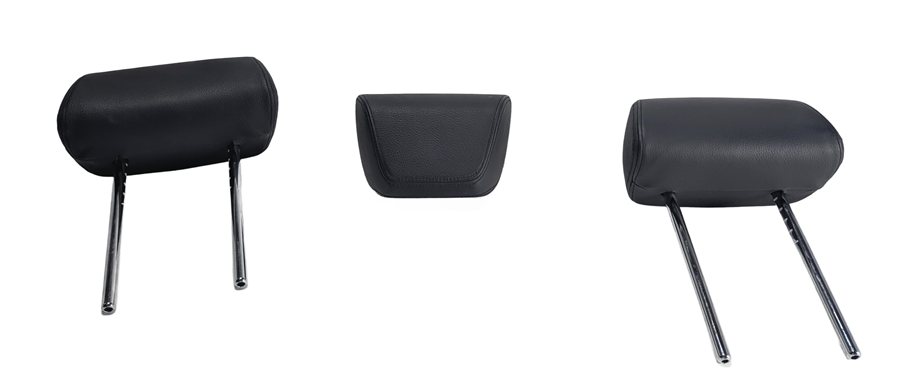 Thumbnail 2: 14-18 BMW X5 (F15) REAR 2ND ROW LEFT CENTER RIGHT SEAT HEADREST SET/3 (Black)