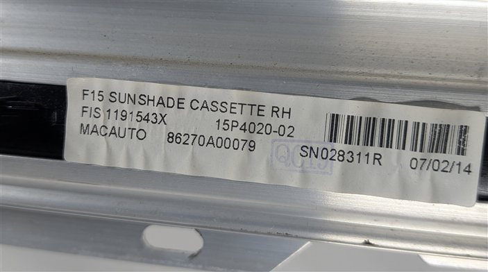 Thumbnail 5: 14-18 BMW X5 (F15) REAR RIGHT DOOR GLASS SUNSHADE SUN SHADE SCREEN BLIND