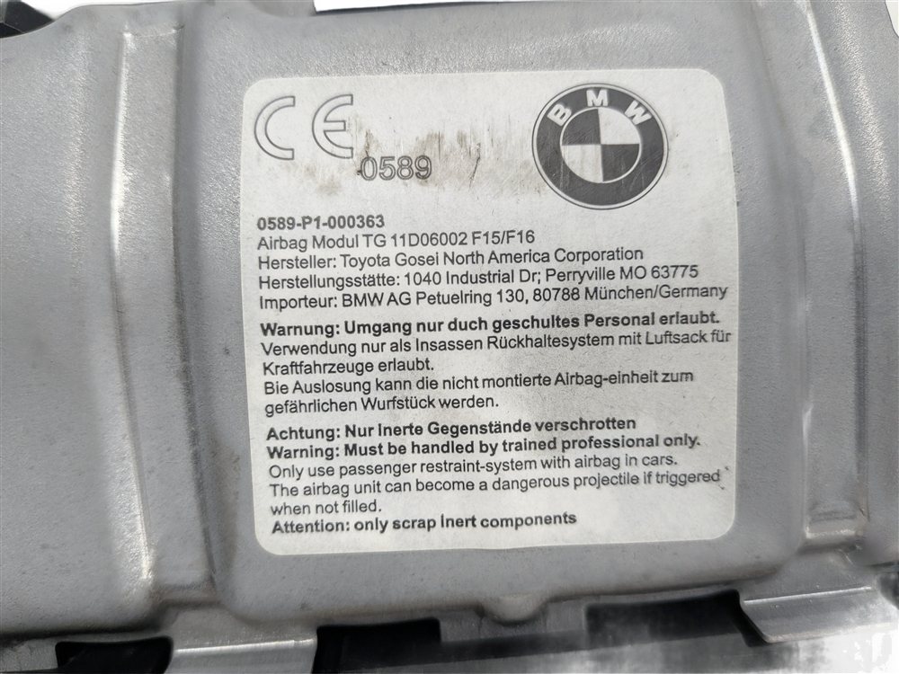Thumbnail 6: 2014-2019 BMW X5 X5M X6 X6M (F15 F16 F85 F86) LEFT DRIVER KNEE AIRBAG AIR BAG