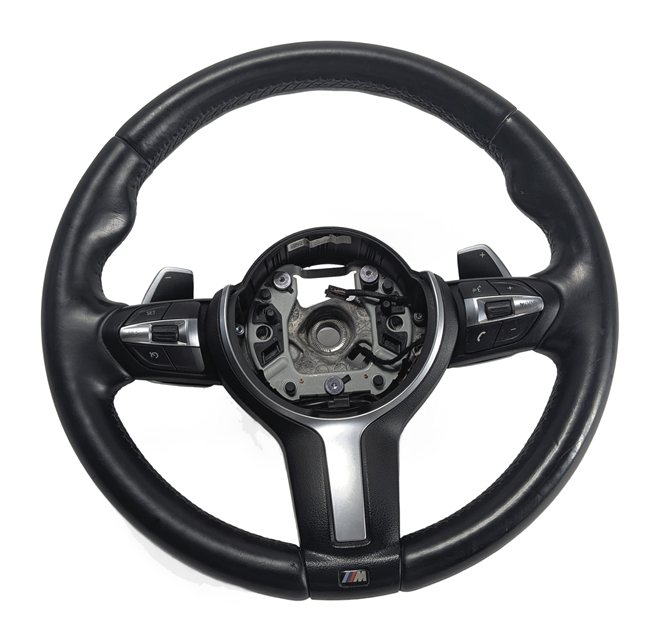Thumbnail 2: 14-19 BMW X5 X6 F15 F16 M SPORT MULTIFUNCTION STEERING WHEEL w/ PADDLES (Black)