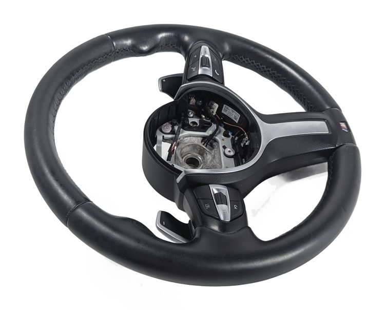 Thumbnail 3: 14-19 BMW X5 X6 F15 F16 M SPORT MULTIFUNCTION STEERING WHEEL w/ PADDLES (Black)