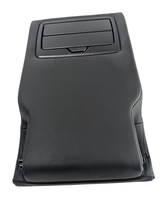 Thumbnail 4: 14-18 BMW X5 (F15) REAR CENTER SEAT FOLDING ARMREST CONSOLE CUP HOLDER (Black)