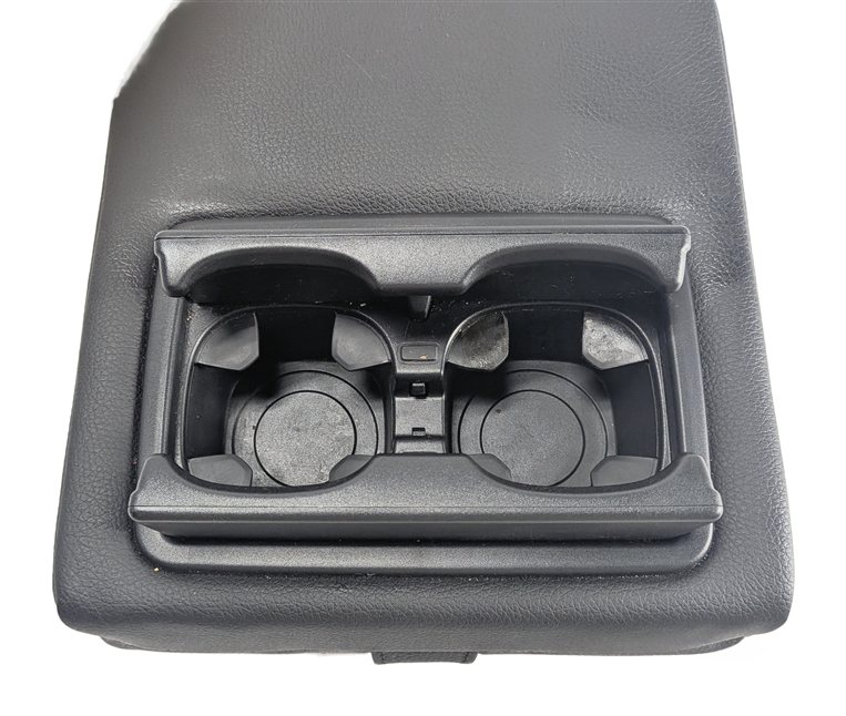 Thumbnail 7: 14-18 BMW X5 (F15) REAR CENTER SEAT FOLDING ARMREST CONSOLE CUP HOLDER (Black)
