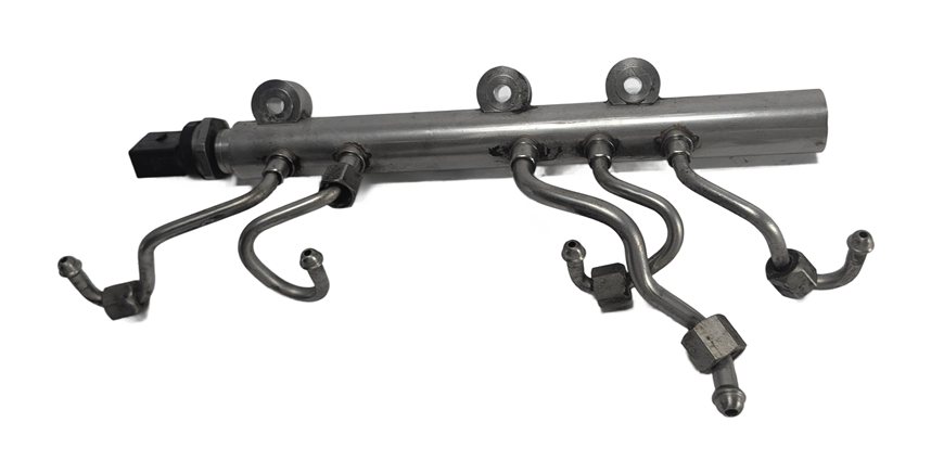 Thumbnail 3: 14-16 BMW X5 X6 F15 F16 4.4L N63 ENGINE FUEL RAIL SET/2 w/ INJECTOR LINES SENSOR