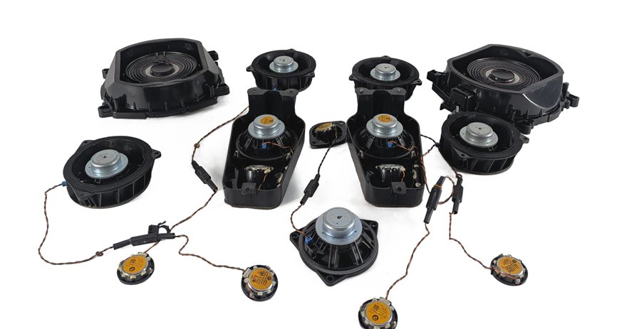 Thumbnail 3: 2014 BMW X5 (F15) STEREO SOUND SYSTEM SUBWOOFER MIDRANGE TWEETER SPEAKER SET/14