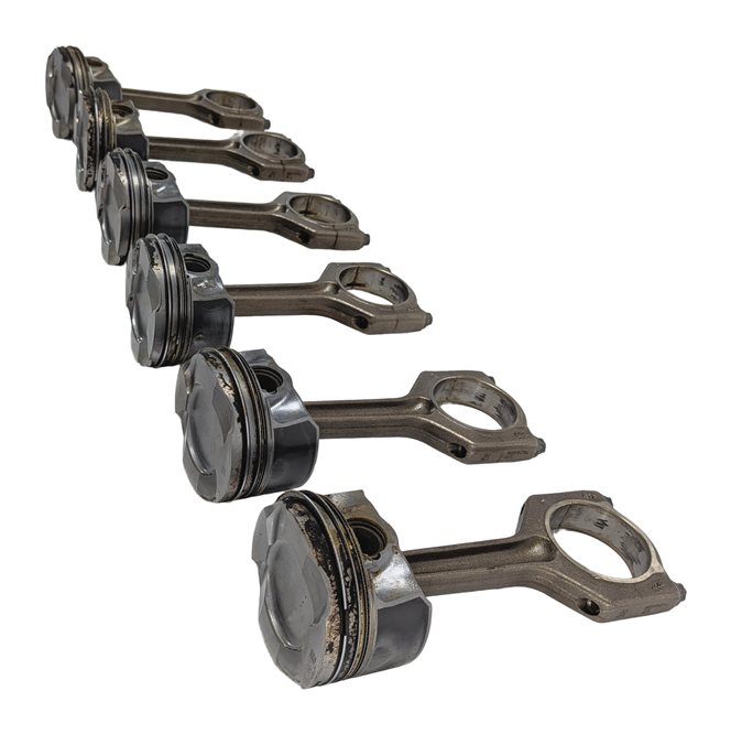 Thumbnail 5: 2010-2014 BMW 1/3/4/5/6/7/X1/X3/X5/X6 3.0L N55 TURBO ENGINE PISTON & ROD SET 6