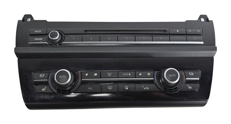 11-16 BMW 5 M5 SERIES (F10) HEATER A/C TEMPERATURE & RADIO CONTROL PANEL (BLACK)