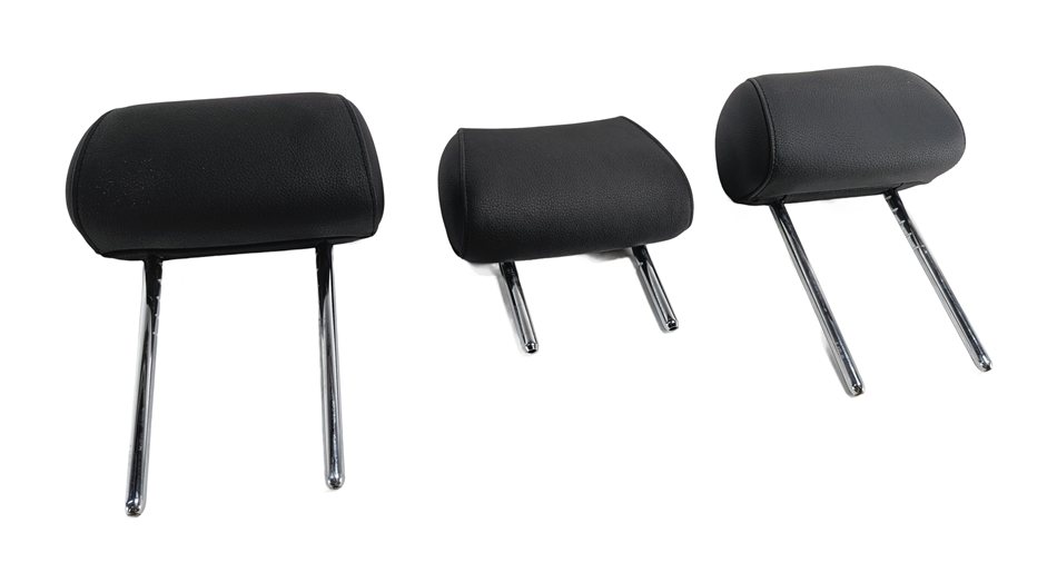 11-13 BMW 5 SERIES GT (F07 F10) REAR LEFT CENTER RIGHT SEAT HEADREST SET (BLACK)