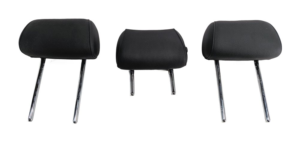 Thumbnail 2: 11-13 BMW 5 SERIES GT (F07 F10) REAR LEFT CENTER RIGHT SEAT HEADREST SET (BLACK)