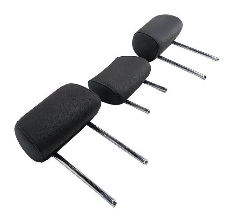 Thumbnail 4: 11-13 BMW 5 SERIES GT (F07 F10) REAR LEFT CENTER RIGHT SEAT HEADREST SET (BLACK)