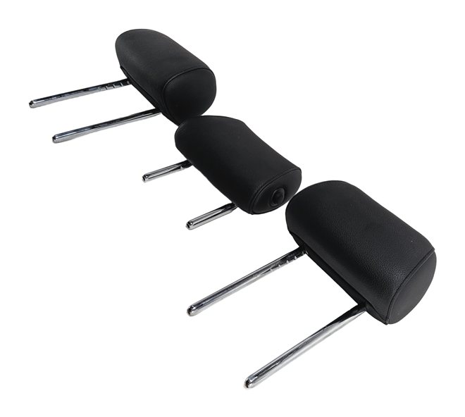 Thumbnail 5: 11-13 BMW 5 SERIES GT (F07 F10) REAR LEFT CENTER RIGHT SEAT HEADREST SET (BLACK)
