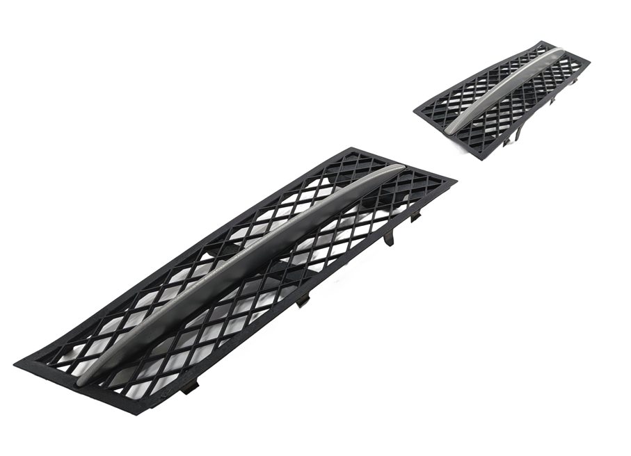 Thumbnail 4: 2011-2013 BMW 528i 535i 550i (F10) FRONT LEFT & RIGHT LOWER BUMPER GRILLE SET-2