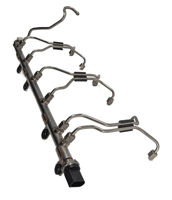 Thumbnail 5: 12-15 BMW ACTIVEHYBRID 5 F10 3.0L N55 TURBO ENGINE FUEL INJECTION RAIL w/SENSOR