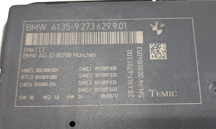 Thumbnail 8: 10-17 BMW 5 6 7 M5 X3 X4 (F06 F10 F12 F25 F26) FRM III BODY LIGHT CONTROL MODULE