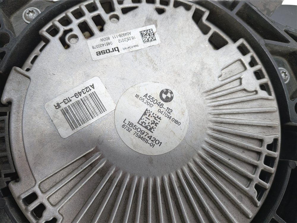 Thumbnail 8: 10-19 BMW 5 6 7 F01 F10 3.0L N54 N55 850 WATT RADIATOR COOLING FAN w/ SHROUD