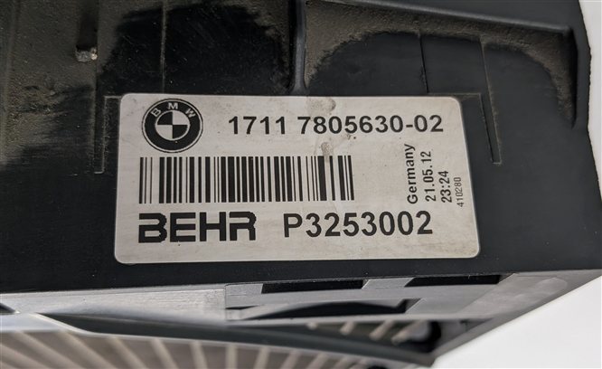 Thumbnail 8: 10-19 BMW 5 6 7 (F01 F06 F07 F10 F12) FRONT LEFT DRIVER SIDE AUXILIARY RADIATOR