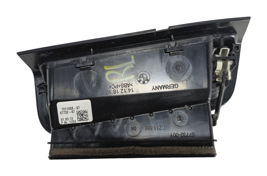 Thumbnail 8: 2012 BMW ACTIVE HYBRID 5 F10 REAR RIGHT B-PILLAR CABIN HEAT AIR AC VENT (Black)