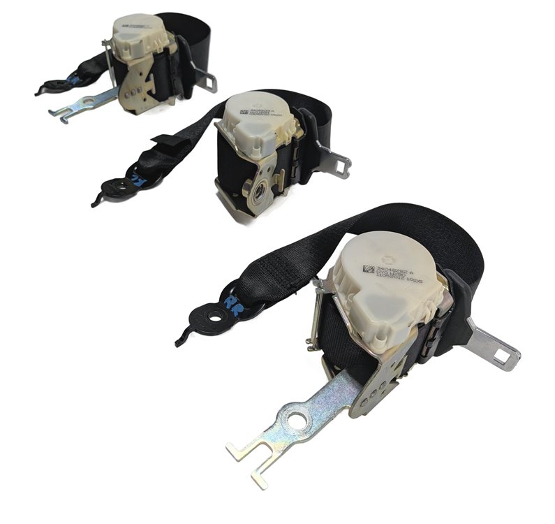 Thumbnail 5: 12 BMW ACTIVEHYBRID 5 F10 REAR LEFT/CENTER/RIGHT BELT RETRACTOR SET/3 (Black)