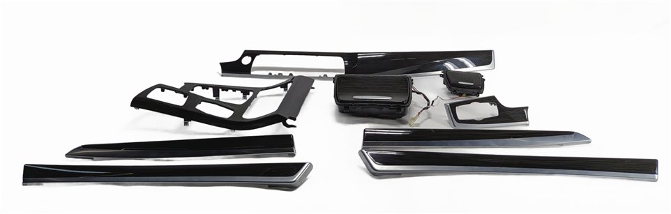 Thumbnail 2: 2012 BMW ACTIVE HYBRID 5 F10 INTERIOR DOOR DASH TRIM MOLDING SET/9 (Fineline)