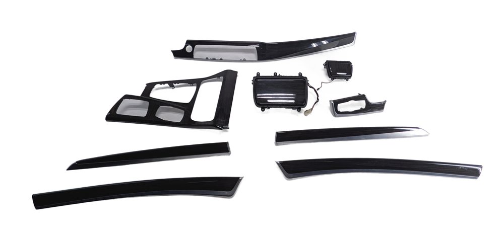 Thumbnail 3: 2012 BMW ACTIVE HYBRID 5 F10 INTERIOR DOOR DASH TRIM MOLDING SET/9 (Fineline)