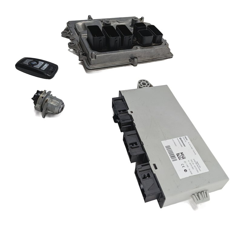 Thumbnail 5: 12 BMW ACTIVEHYBRID 5 F10 3.0L N55 HYBRID ENGINE DME CAS4 IMMOBILIZER KEY SET/4