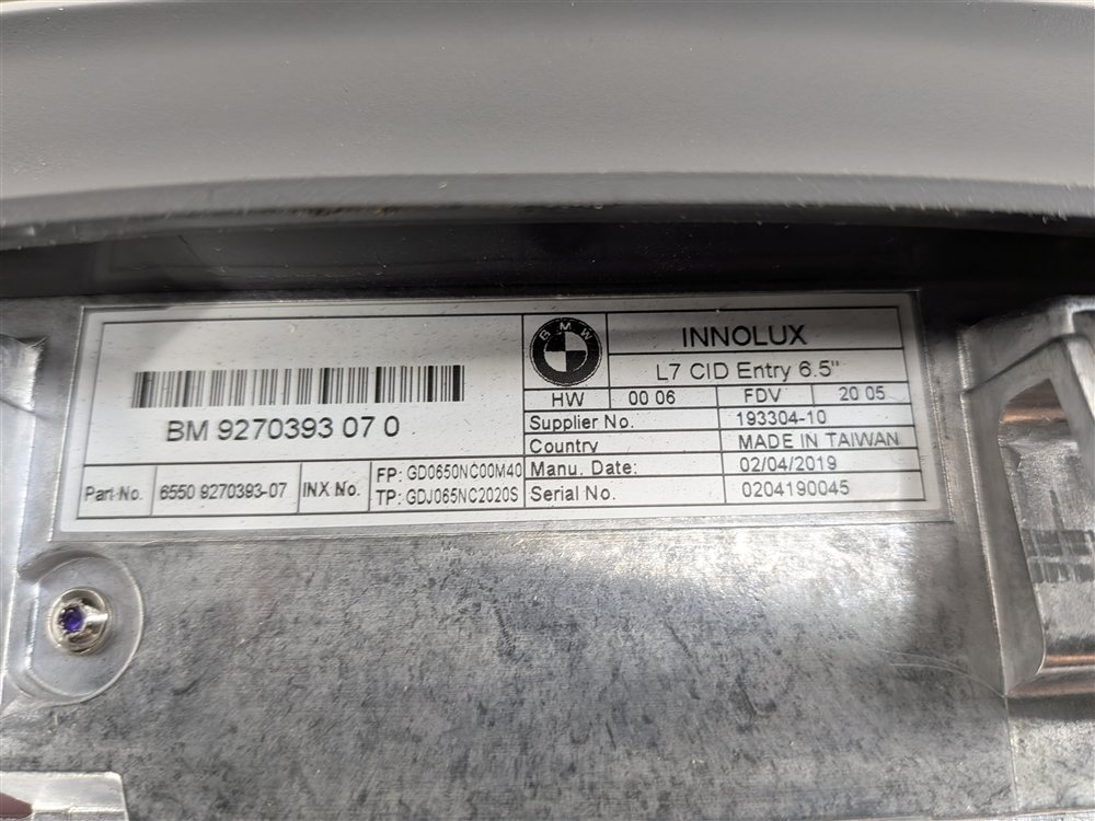 Thumbnail 8: 12-17 BMW 3 4 SERIES (F30 F31 F32 F33 F34) STEREO MEDIA INFORMATION SCREEN 6.5"