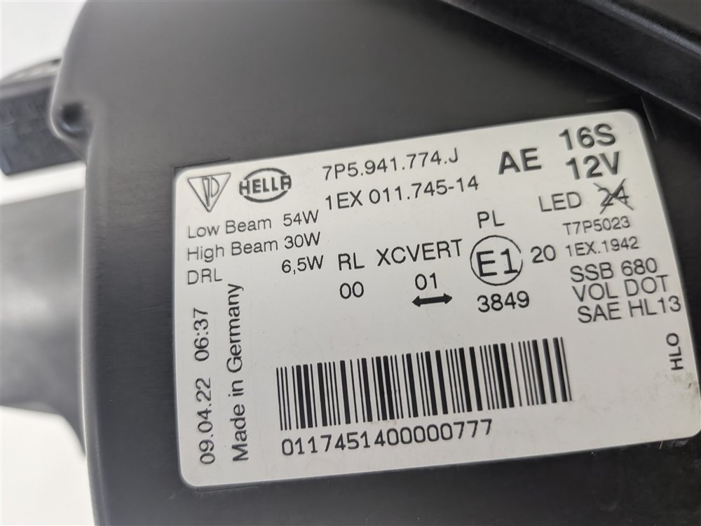 Thumbnail 10: 2015-2018 PORSCHE CAYENNE (958) RIGHT PASSENGER LED HEADLIGHT HEADLAMP ASSEMBLY