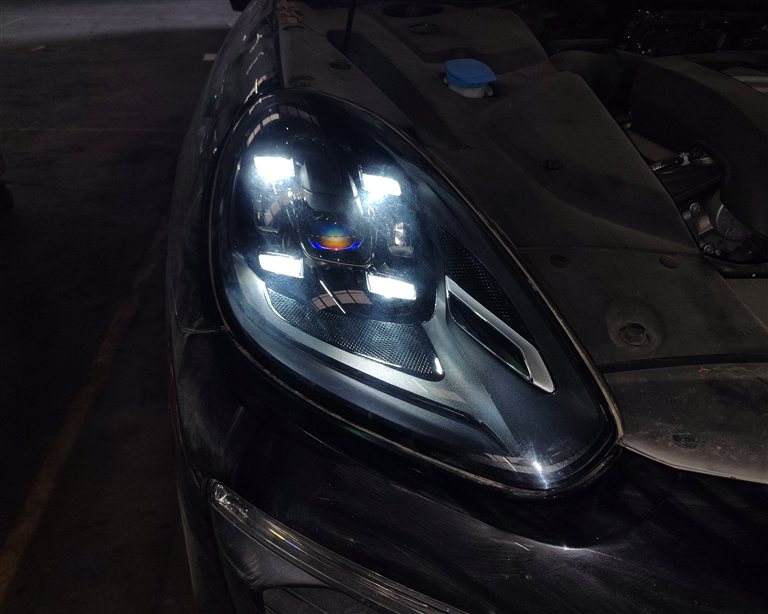 Thumbnail 2: 2015-2018 PORSCHE CAYENNE (958) RIGHT PASSENGER LED HEADLIGHT HEADLAMP ASSEMBLY