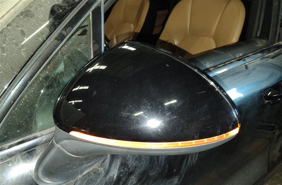 Thumbnail 2: 15-18 PORSCHE CAYENNE (958) LEFT BLIND SPOT P-FOLD AUTODIM DOOR MIRROR (Black)