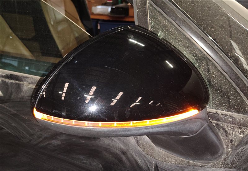 Thumbnail 2: 15-18 PORSCHE CAYENNE (958) RIGHT BLIND SPOT P-FOLD AUTODIM DOOR MIRROR (Black)