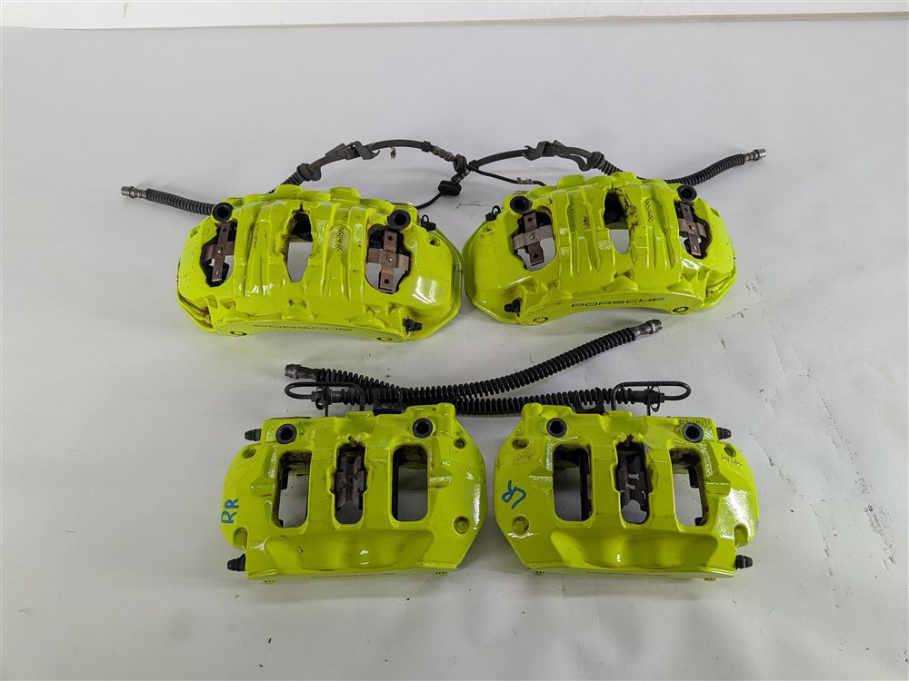 Thumbnail 3: 15-18 PORSCHE CAYENNE HYBRID 958 FRONT REAR LEFT RIGHT BREMBO BRAKE CALIPER SET