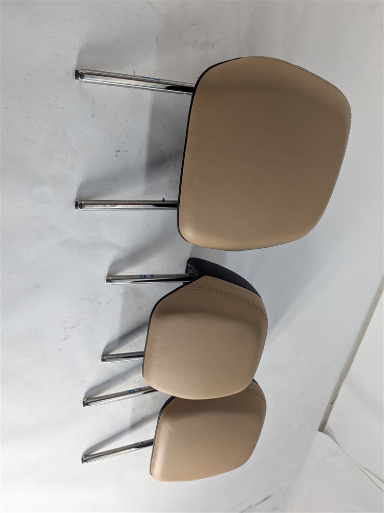 Thumbnail 5: 11-18 PORSCHE CAYENNE (958) REAR LEFT RIGHT & CENTER SEAT HEADREST SET 3 (Beige)