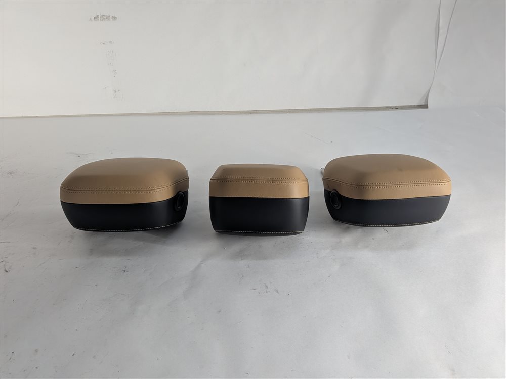 Thumbnail 6: 11-18 PORSCHE CAYENNE (958) REAR LEFT RIGHT & CENTER SEAT HEADREST SET 3 (Beige)