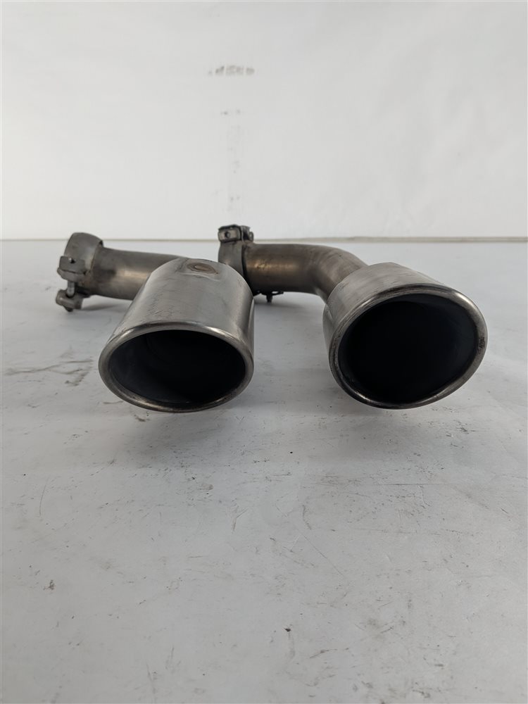 Thumbnail 2: 11-16 PORSCHE CAYENNE HYBRID 958 REAR RIGHT PASSENGER MUFFLER EXHAUST TIP SET-2