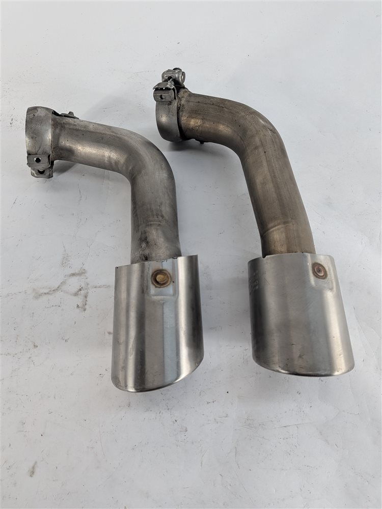 Thumbnail 3: 11-16 PORSCHE CAYENNE HYBRID 958 REAR RIGHT PASSENGER MUFFLER EXHAUST TIP SET-2