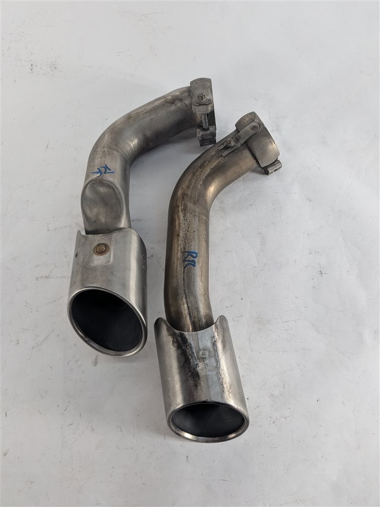Thumbnail 7: 11-16 PORSCHE CAYENNE HYBRID 958 REAR RIGHT PASSENGER MUFFLER EXHAUST TIP SET-2