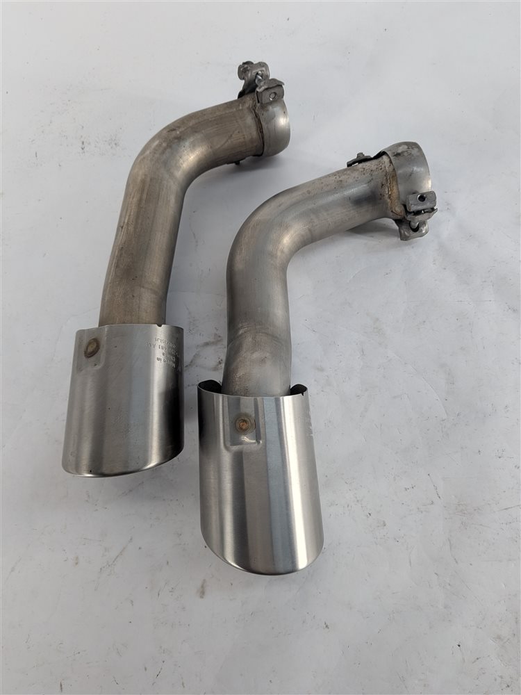 Thumbnail 3: 11-16 PORSCHE CAYENNE HYBRID (958) REAR LEFT DRIVER MUFFLER EXHAUST TIP SET-2