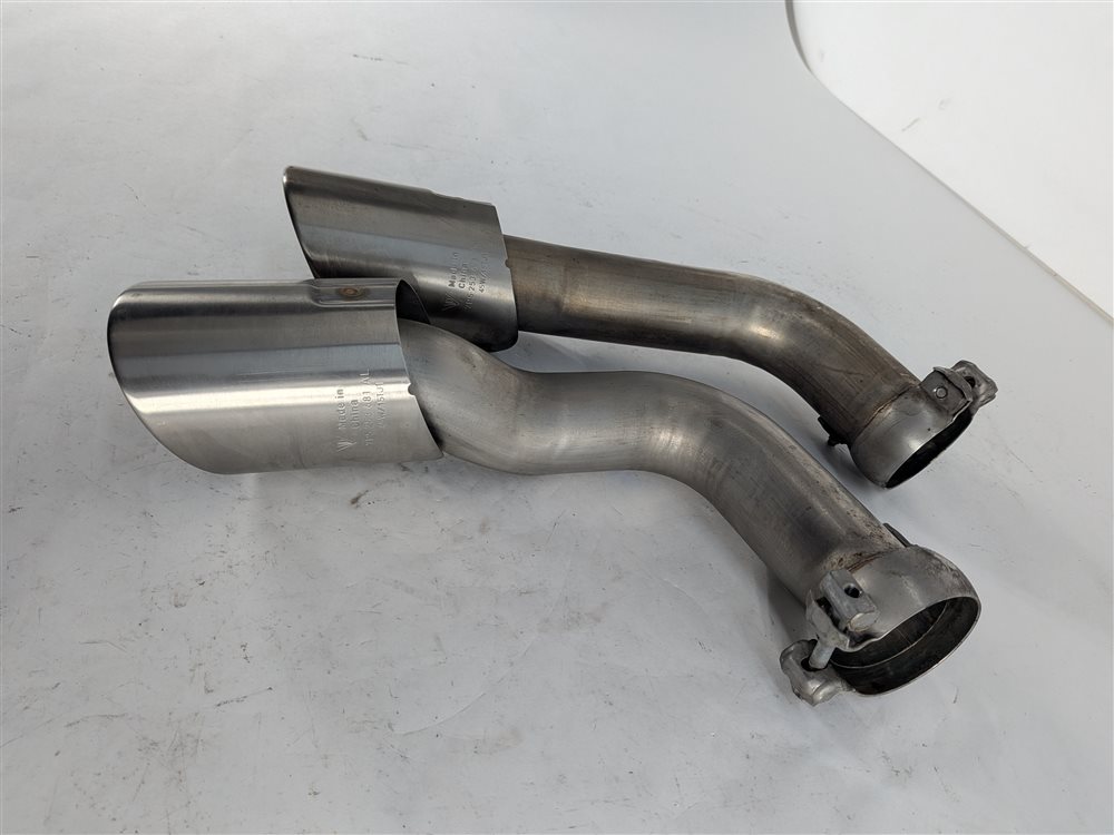 Thumbnail 4: 11-16 PORSCHE CAYENNE HYBRID (958) REAR LEFT DRIVER MUFFLER EXHAUST TIP SET-2