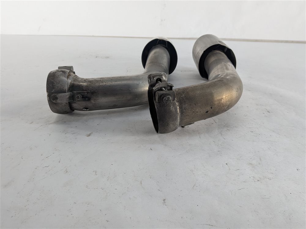 Thumbnail 6: 11-16 PORSCHE CAYENNE HYBRID (958) REAR LEFT DRIVER MUFFLER EXHAUST TIP SET-2