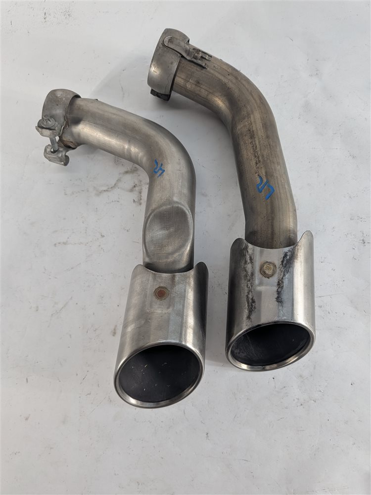 Thumbnail 7: 11-16 PORSCHE CAYENNE HYBRID (958) REAR LEFT DRIVER MUFFLER EXHAUST TIP SET-2