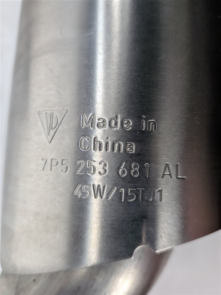 Thumbnail 8: 11-16 PORSCHE CAYENNE HYBRID (958) REAR LEFT DRIVER MUFFLER EXHAUST TIP SET-2