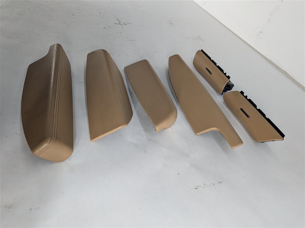 Thumbnail 4: 2016 PORSCHE CAYENNE (958) INTERIOR DOOR ARMREST PULL HANDLE TRIM SET/6 (Beige)