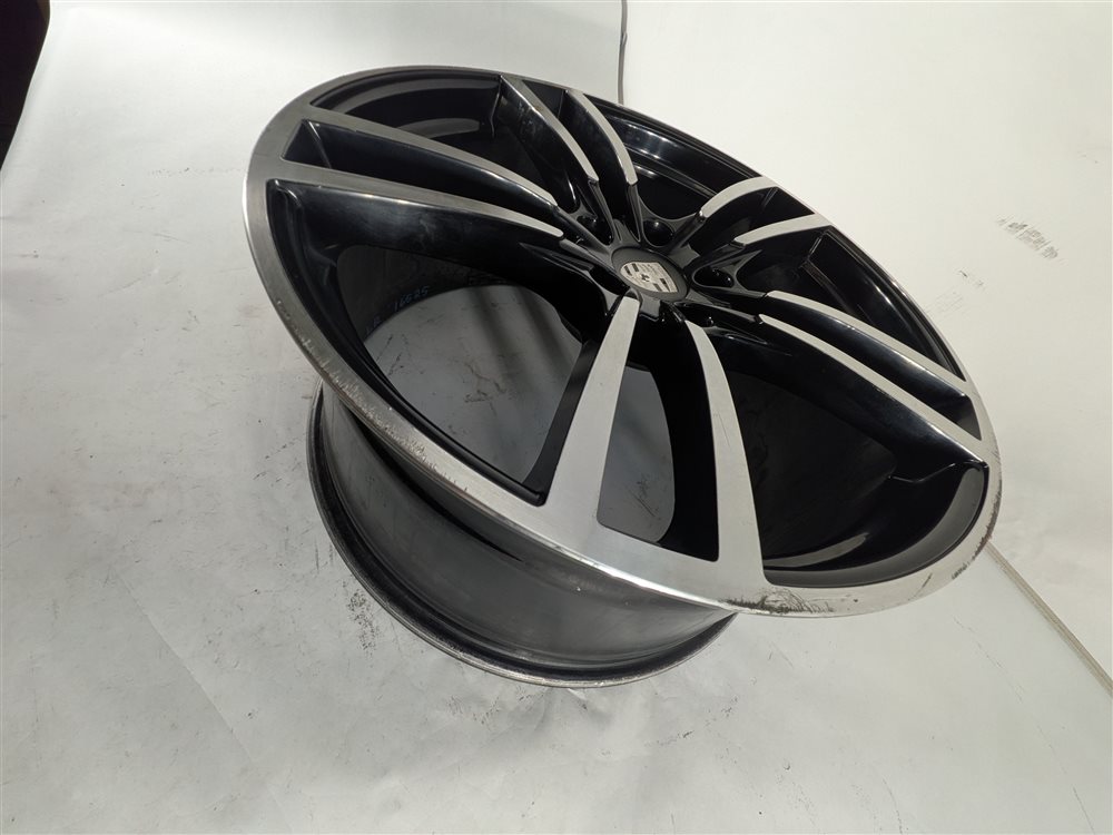 Thumbnail 14: 16 PORSCHE CAYENNE 958 22X10 AFTERMARKET TWIN 5 SPOKE BLACK MACHINED WHEEL SET/4