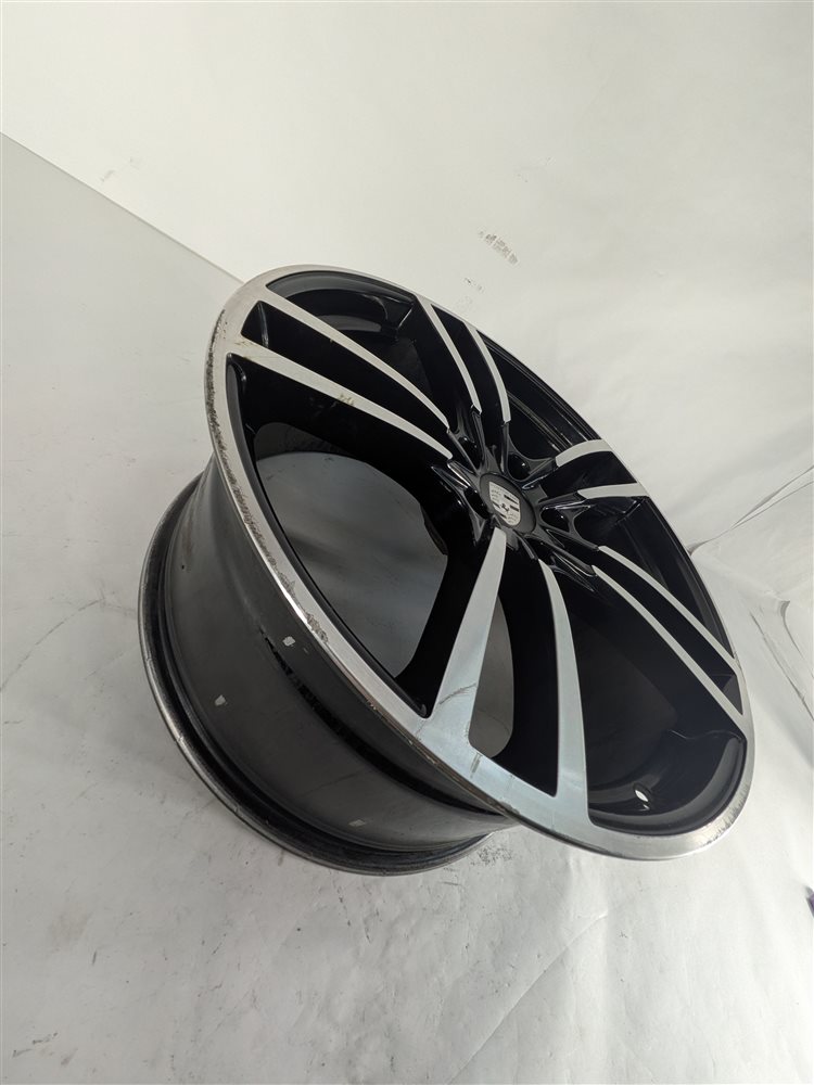 Thumbnail 15: 16 PORSCHE CAYENNE 958 22X10 AFTERMARKET TWIN 5 SPOKE BLACK MACHINED WHEEL SET/4