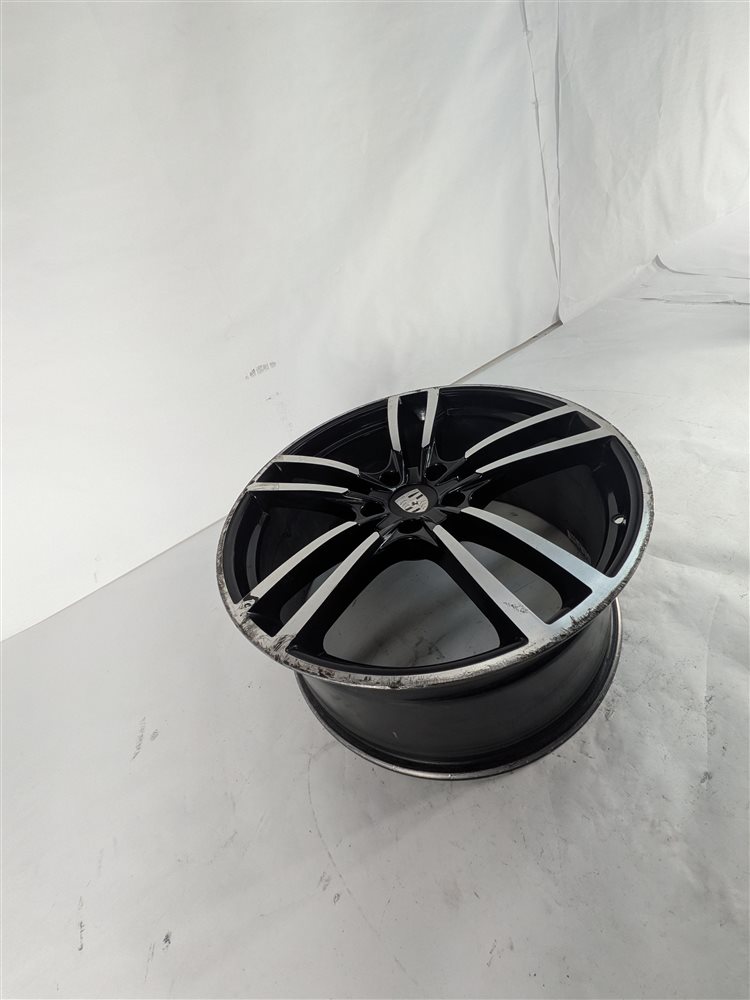 Thumbnail 20: 16 PORSCHE CAYENNE 958 22X10 AFTERMARKET TWIN 5 SPOKE BLACK MACHINED WHEEL SET/4